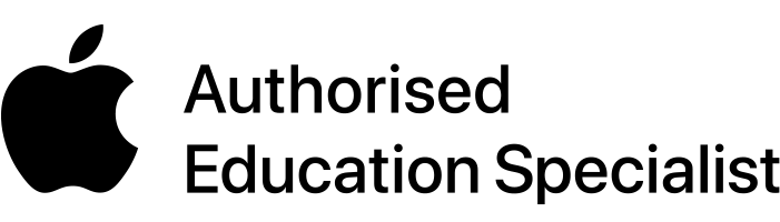 Officieel Apple Authorised Education Specialist logo, wij zijn door Apple erkend voor onze onderwijsoplossingen.