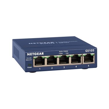 NETGEAR - ProSafe Unmanaged Switch - GS105 - 5-port Gigabit 10/100/1000 Mbps