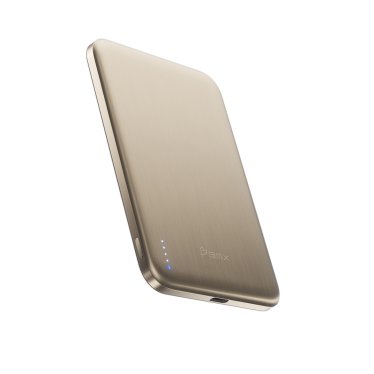 BMX SolidSafe Air Titanium Powerbank - Qi2 - SSS - 5000 mAh - Gold