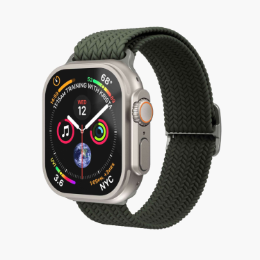 Vonmahlen Woven Loop - 38/40/41mm - Silver/Olive