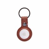 Decoded Leather Airtag Keychain - Brown