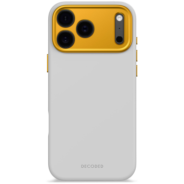 Decoded Silicone Backcover - iPhone 17 Pro Max - Amac 20y edition - Grey/Marigold