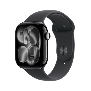 Apple Watch S11 - 46mm - Jet Black Aluminium - Black Sport Band - M/L