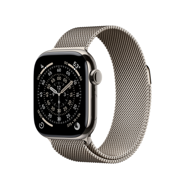 [Open Box] Apple Watch S11 Cellular - 42mm - Natural Titanium - Natural Milanese Loop