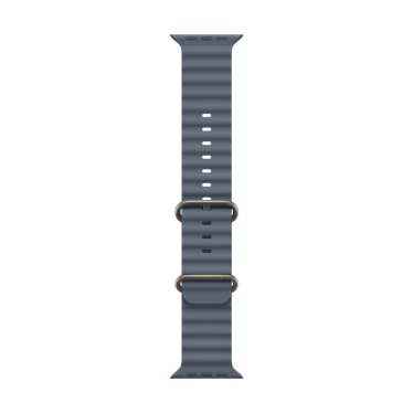 [Open Box] Apple Watch Strap - 49mm - Natural Titanium Finish - Anchor Blue - Ocean Band