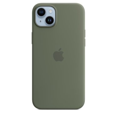 Apple Silicone Case + MS - iPhone 14 Plus - Olive