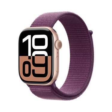 [Open Box] Apple Watch S10 Cellular - 46mm - Rose Gold Aluminium - Plum Sport Loop -  (145-220mm)