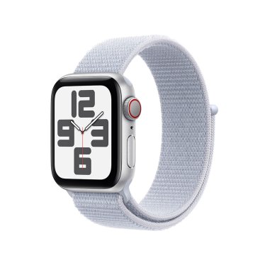 Apple Watch SE Cellular - 40mm - Silver Aluminium - Blue Cloud Sport Loop -  (130-200mm)