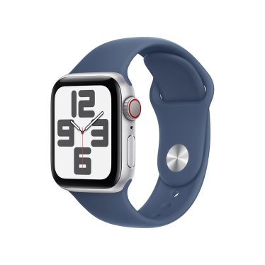 Apple Watch SE Cellular - 40mm - Silver Aluminium - Denim Sport Band - M/L (150-200mm)