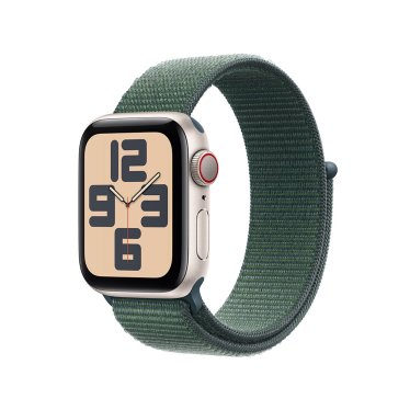 Apple Watch SE Cellular - 40mm - Starlight Aluminium - Lake Green Sport Loop -  (130-200mm)