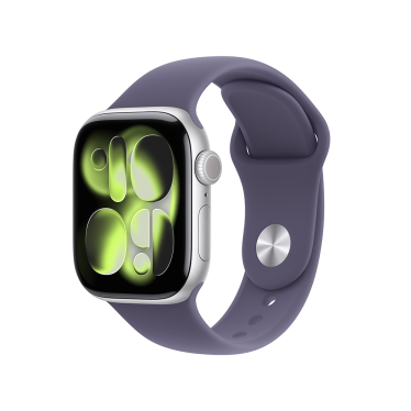 Apple Watch S11 - 42mm - Silver Aluminium - Purple Fog Sport Band - S/M
