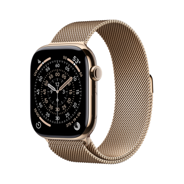 Apple Watch S11 Cellular - 46mm - Gold Titanium - Gold Milanese Loop - M/L