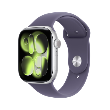 Apple Watch S11 Cellular - 46mm - Silver Aluminium - Purple Fog Sport Band - M/L