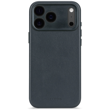 Decoded Leather Backcover - iPhone 17 Pro - Navy Shadow