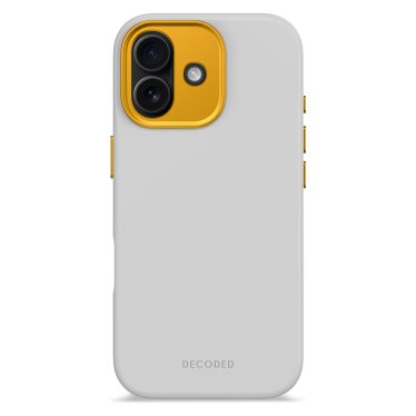 Decoded Silicone Backcover - iPhone 17 - Grey/Marigold
