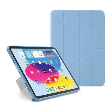 Pipetto Origami Case - iPad 10.9" (2022) / iPad 11" (2025) - Light Blue