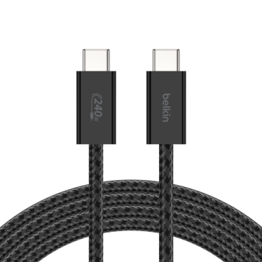 [Open Box] Belkin USB-C to USB-C Braided Cable (240W) - 1m - Black