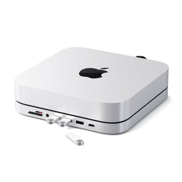 @Satechi Aluminum Mac Mini (2020/2023) / Studio (2022-2025) Stand Hub - Silver