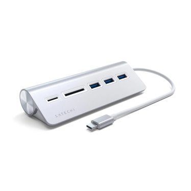 [Open Box] Satechi USB-C Aluminum USB Hub & Card Reader - Silver