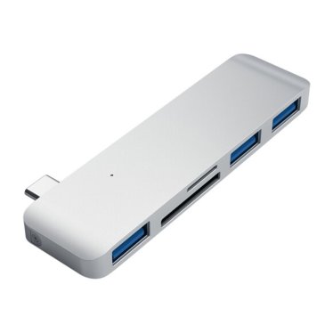 !Satechi USB-C - Combo Hub (3x USB-A, Micro SD & SD) - Silver