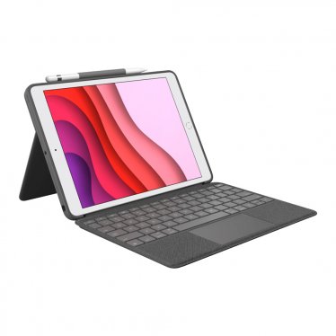 Logitech Combo Touch hoes met toetsenbord iPad 10,2 inch (2019 & 2020) (UK) - Graphite