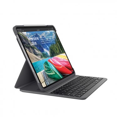 Logitech Slim Folio Pro hoes met toetsenbord iPad Pro 11 inch (2021 / 2020 / 2018) - grafiet