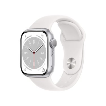 Apple Watch S8 - 41mm Aluminium - Silver - White Sportband