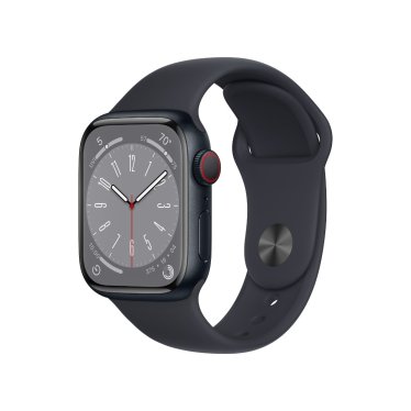 Apple Watch S8 + Cellular - 45mm Aluminium - Midnight - Midnight Sportband