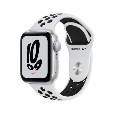 Apple Watch SE Nike (40mm) - zilver - platina/zwart Nike-sportbandje (2021 update)