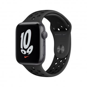 Apple Watch SE Nike (44mm) - spacegrijs - antraciet/zwart Nike-sportbandje (2021 update)