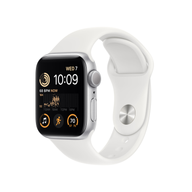 Apple Watch SE - 40mm Aluminium - Silver - White Sportband