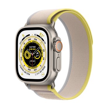 Apple Watch Ultra - 49mm Titanium - Yellow/Beige Trail Loop M/L