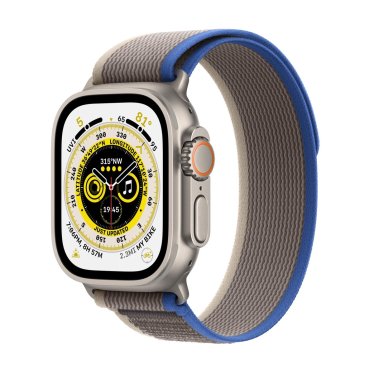 Apple Watch Ultra - 49mm Titanium - Blue/Gray Trail Loop S/M