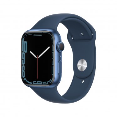 Apple Watch Series 7 (45mm) - blauw - met abyss-blauw sportbandje