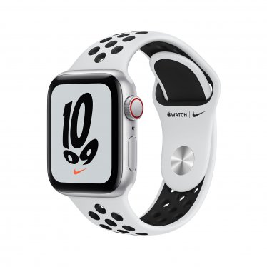 Apple Watch Nike SE + Cellular - 40mm - Silver - Pure Platinum/Black Sport Band
