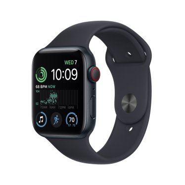 Apple Watch SE + Cellular - 44mm Aluminium - Midnight - Midnight Sportband