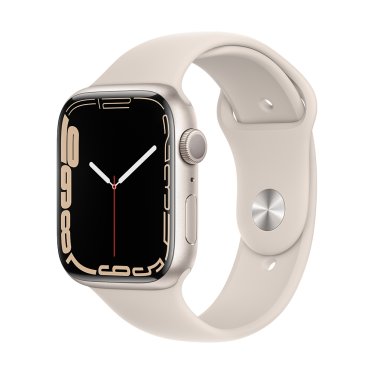 [Open Box] Apple Watch S7 + Cellular - Steel - 45mm - Silver - Starlight Sport Band