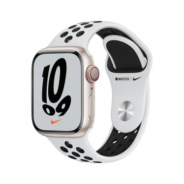 Apple Watch Nike S7 + Cellular - 41mm - Starlight - Pure Platinum/Black Sport Band