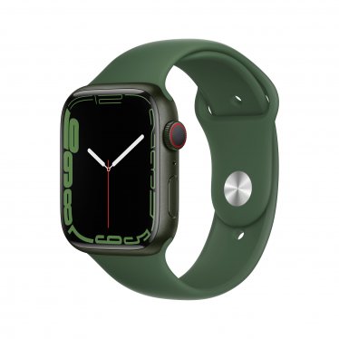 Apple Watch Series 7 met 4G (45mm) - groen - met klavergroen sportbandje