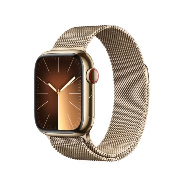 Apple Watch S9 + Cellular  - 41mm Steel - Gold - Gold - Milanese Loop -  (130-180mm)