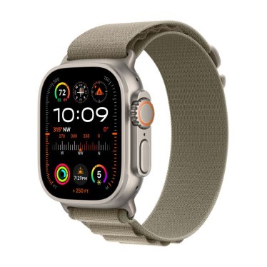 Apple Watch Ultra 2  - 49mm Titanium - Olive - Alpine Loop - S (130-160mm)