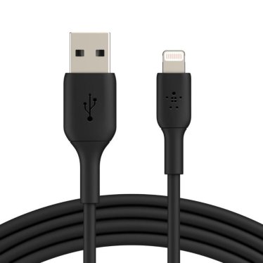 !Belkin Lightning to USB Cable - 1m - Black - 2 Pack