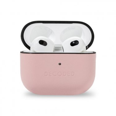 Decoded Leather AirCase - Apple AirPods 3 - Silver Pink
