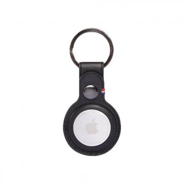 Decoded Leather Airtag Keychain - Black