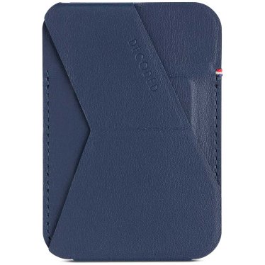 Decoded Leather MagSafe Card Stand Sleeve - Navy