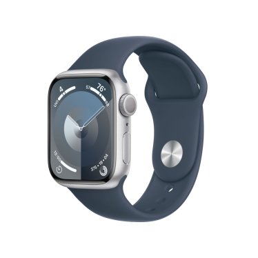 Apple Watch S9  - 41mm Aluminium - Silver - Storm Blue - Sport Band - M/L (150-200mm)
