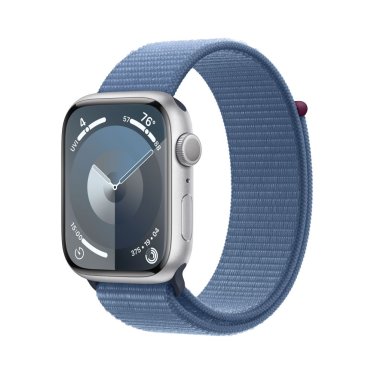 Apple Watch S9  - 45mm Aluminium - Silver - Winter Blue - Sport Loop -  (145-220mm)