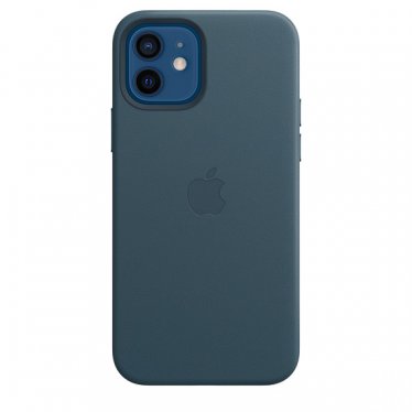 Apple leren hoesje met MagSafe iPhone 12 Pro / 12 - baltic blue