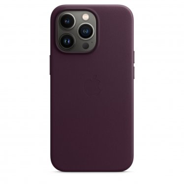 Apple Leather Case + MS - iPhone 13 Pro - Dark Cherry
