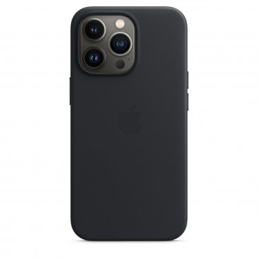 Apple Leather Case + MS - iPhone 13 Pro - Midnight